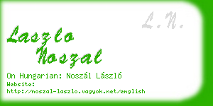 laszlo noszal business card